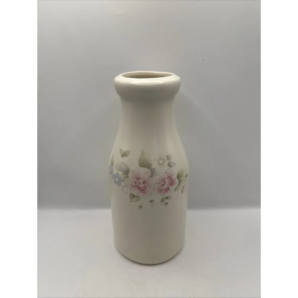 Pfaltzgraff Tea Rose Vtg Milk Bottle Vase Style 8